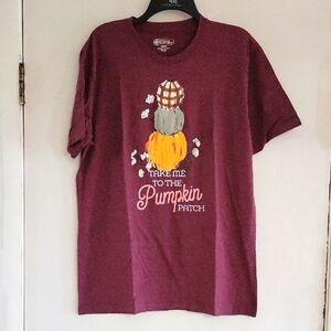 Maroon Pumpkin Patch Tee